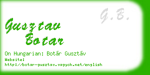 gusztav botar business card
