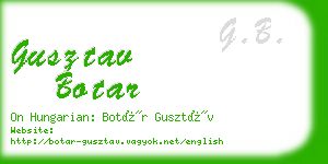 gusztav botar business card